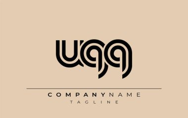 UQQ Yaratıcı Eşsiz Modern Harf Logosu Tasarımı. Benzersiz bir harf dizaynına sahip stilize logo, soyut minimalist estetik ve modern cazibe sunar.