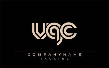 VQC Yaratıcı Eşsiz Modern Harf Logosu Tasarımı. Benzersiz bir harf dizaynına sahip stilize logo, soyut minimalist estetik ve modern cazibe sunar.