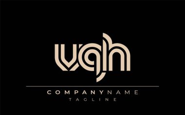 VQH Yaratıcı Eşsiz Modern Harf Logosu Tasarımı. Benzersiz bir harf dizaynına sahip stilize logo, soyut minimalist estetik ve modern cazibe sunar.
