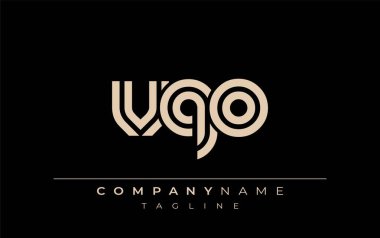 VQO Yaratıcı Eşsiz Modern Harf Logosu Tasarımı. Benzersiz bir harf dizaynına sahip stilize logo, soyut minimalist estetik ve modern cazibe sunar.