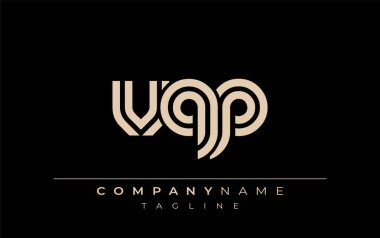VQP Yaratıcı Eşsiz Modern Harf Logosu Tasarımı. Benzersiz bir harf dizaynına sahip stilize logo, soyut minimalist estetik ve modern cazibe sunar.