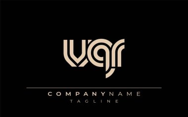 VQR Yaratıcı Eşsiz Modern Harf Logosu Tasarımı. Benzersiz bir harf dizaynına sahip stilize logo, soyut minimalist estetik ve modern cazibe sunar.