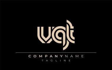 VQT Yaratıcı Eşsiz Modern Harf Logosu Tasarımı. Benzersiz bir harf dizaynına sahip stilize logo, soyut minimalist estetik ve modern cazibe sunar.