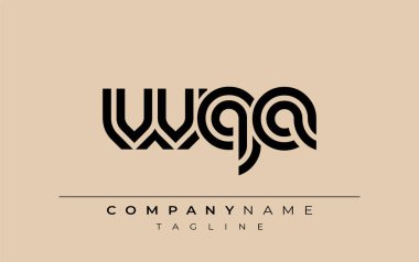 WQA Yaratıcı Eşsiz Modern Harf Logosu Tasarımı. Benzersiz bir harf dizaynına sahip stilize logo, soyut minimalist estetik ve modern cazibe sunar.
