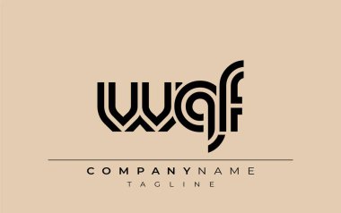 WQF Yaratıcı Eşsiz Modern Harf Logosu Tasarımı. Benzersiz bir harf dizaynına sahip stilize logo, soyut minimalist estetik ve modern cazibe sunar.