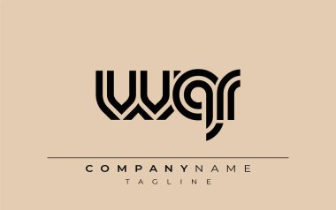 WQR Yaratıcı Eşsiz Modern Harf Logosu Tasarımı. Benzersiz bir harf dizaynına sahip stilize logo, soyut minimalist estetik ve modern cazibe sunar.