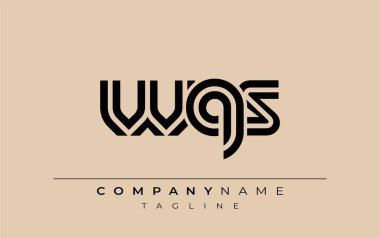 WQS Yaratıcı Eşsiz Modern Harf Logosu Tasarımı. Benzersiz bir harf dizaynına sahip stilize logo, soyut minimalist estetik ve modern cazibe sunar.