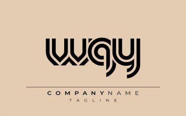 WQY Yaratıcı Eşsiz Modern Harf Logosu Tasarımı. Benzersiz bir harf dizaynına sahip stilize logo, soyut minimalist estetik ve modern cazibe sunar.