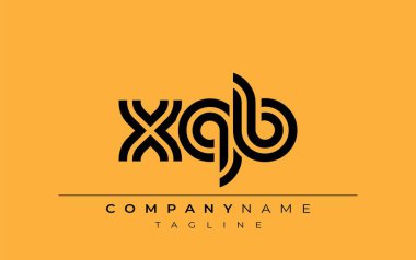 XQB Yaratıcı Eşsiz Modern Harf Logosu Tasarımı. Benzersiz bir harf dizaynına sahip stilize logo, soyut minimalist estetik ve modern cazibe sunar.