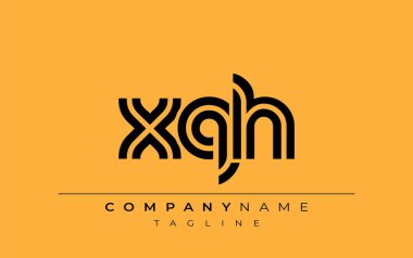 XQH Yaratıcı Eşsiz Modern Harf Logosu Tasarımı. Benzersiz bir harf dizaynına sahip stilize logo, soyut minimalist estetik ve modern cazibe sunar.