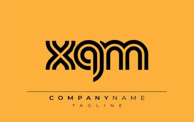 XQM Yaratıcı Eşsiz Modern Harf Logosu Tasarımı. Benzersiz bir harf dizaynına sahip stilize logo, soyut minimalist estetik ve modern cazibe sunar.