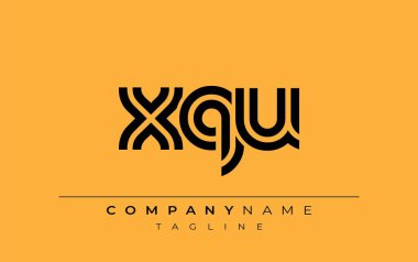XQU Yaratıcı Eşsiz Modern Harf Logosu Tasarımı. Benzersiz bir harf dizaynına sahip stilize logo, soyut minimalist estetik ve modern cazibe sunar.