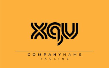 XQV Yaratıcı Eşsiz Modern Harf Logosu Tasarımı. Benzersiz bir harf dizaynına sahip stilize logo, soyut minimalist estetik ve modern cazibe sunar.
