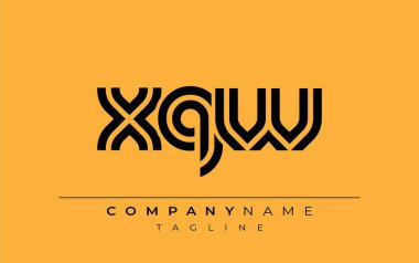 XQW Yaratıcı Eşsiz Modern Harf Logosu Tasarımı. Benzersiz bir harf dizaynına sahip stilize logo, soyut minimalist estetik ve modern cazibe sunar.