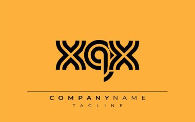 XQX Yaratıcı Eşsiz Modern Harf Logosu Tasarımı. Benzersiz bir harf dizaynına sahip stilize logo, soyut minimalist estetik ve modern cazibe sunar.