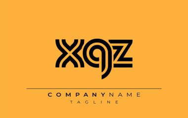 XQZ Yaratıcı Eşsiz Modern Harf Logosu Tasarımı. Benzersiz bir harf dizaynına sahip stilize logo, soyut minimalist estetik ve modern cazibe sunar.