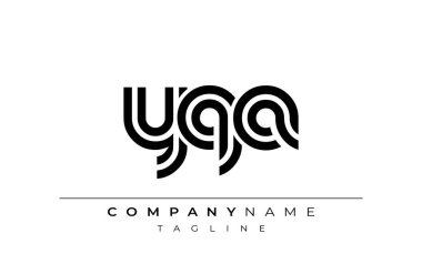 YQA Yaratıcı Eşsiz Modern Harf Logosu Tasarımı. Benzersiz bir harf dizaynına sahip stilize logo, soyut minimalist estetik ve modern cazibe sunar.