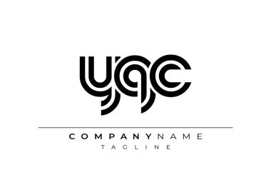 YQC Yaratıcı Eşsiz Modern Harf Logosu Tasarımı. Benzersiz bir harf dizaynına sahip stilize logo, soyut minimalist estetik ve modern cazibe sunar.
