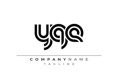 YQE Yaratıcı Eşsiz Modern Harf Logosu Tasarımı. Benzersiz bir harf dizaynına sahip stilize logo, soyut minimalist estetik ve modern cazibe sunar.