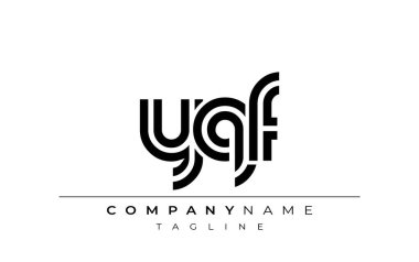 YQF Yaratıcı Eşsiz Modern Harf Logosu Tasarımı. Benzersiz bir harf dizaynına sahip stilize logo, soyut minimalist estetik ve modern cazibe sunar.