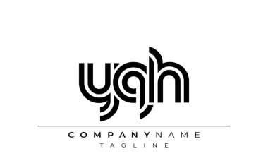 YQH Yaratıcı Eşsiz Modern Harf Logosu Tasarımı. Benzersiz bir harf dizaynına sahip stilize logo, soyut minimalist estetik ve modern cazibe sunar.