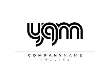 YQM Yaratıcı Eşsiz Modern Harf Logosu Tasarımı. Benzersiz bir harf dizaynına sahip stilize logo, soyut minimalist estetik ve modern cazibe sunar.