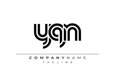 YQN Yaratıcı Eşsiz Modern Harf Logosu Tasarımı. Benzersiz bir harf dizaynına sahip stilize logo, soyut minimalist estetik ve modern cazibe sunar.