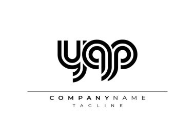 YQP Yaratıcı Eşsiz Modern Harf Logosu Tasarımı. Benzersiz bir harf dizaynına sahip stilize logo, soyut minimalist estetik ve modern cazibe sunar.