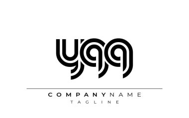 YQQ Yaratıcı Eşsiz Modern Harf Logosu Tasarımı. Benzersiz bir harf dizaynına sahip stilize logo, soyut minimalist estetik ve modern cazibe sunar.