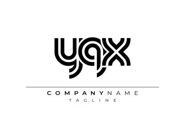 YQX Yaratıcı Eşsiz Modern Harf Logosu Tasarımı. Benzersiz bir harf dizaynına sahip stilize logo, soyut minimalist estetik ve modern cazibe sunar.
