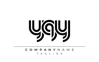 YQY Yaratıcı Eşsiz Modern Harf Logosu Tasarımı. Benzersiz bir harf dizaynına sahip stilize logo, soyut minimalist estetik ve modern cazibe sunar.