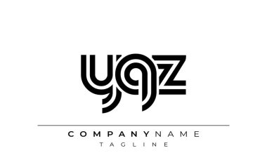 YQZ Yaratıcı Eşsiz Modern Harf Logosu Tasarımı. Benzersiz bir harf dizaynına sahip stilize logo, soyut minimalist estetik ve modern cazibe sunar.