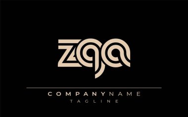 ZQA Yaratıcı Eşsiz Modern Harf Logosu Tasarımı. Benzersiz bir harf dizaynına sahip stilize logo, soyut minimalist estetik ve modern cazibe sunar.