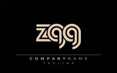 ZQG Yaratıcı Eşsiz Modern Harf Logosu Tasarımı. Benzersiz bir harf dizaynına sahip stilize logo, soyut minimalist estetik ve modern cazibe sunar.