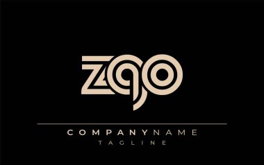 ZQO Yaratıcı Eşsiz Modern Harf Logosu Tasarımı. Benzersiz bir harf dizaynına sahip stilize logo, soyut minimalist estetik ve modern cazibe sunar.