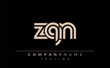 ZQN Yaratıcı Eşsiz Modern Harf Logosu Tasarımı. Benzersiz bir harf dizaynına sahip stilize logo, soyut minimalist estetik ve modern cazibe sunar.