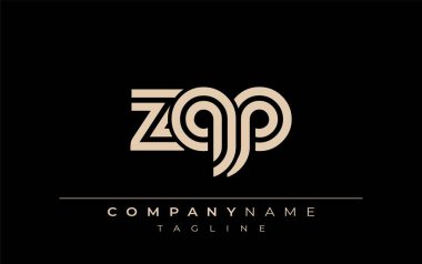 ZQP Yaratıcı Eşsiz Modern Harf Logosu Tasarımı. Benzersiz bir harf dizaynına sahip stilize logo, soyut minimalist estetik ve modern cazibe sunar.
