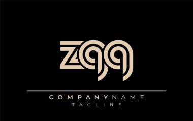 ZQQ Yaratıcı Eşsiz Modern Harf Logosu Tasarımı. Benzersiz bir harf dizaynına sahip stilize logo, soyut minimalist estetik ve modern cazibe sunar.