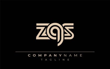 ZQS Yaratıcı Eşsiz Modern Harf Logosu Tasarımı. Benzersiz bir harf dizaynına sahip stilize logo, soyut minimalist estetik ve modern cazibe sunar.
