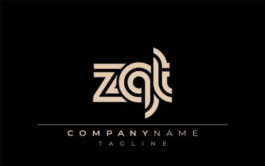 ZQT Yaratıcı Eşsiz Modern Harf Logosu Tasarımı. Benzersiz bir harf dizaynına sahip stilize logo, soyut minimalist estetik ve modern cazibe sunar.