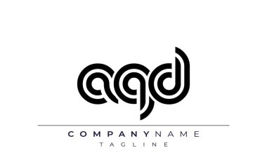 AQD Yaratıcı Eşsiz Modern Harf Logosu Tasarımı. Benzersiz bir harf dizaynına sahip stilize logo, soyut minimalist estetik ve modern cazibe sunar.