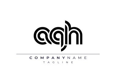 AQH Yaratıcı Eşsiz Modern Harf Logosu Tasarımı. Benzersiz bir harf dizaynına sahip stilize logo, soyut minimalist estetik ve modern cazibe sunar.