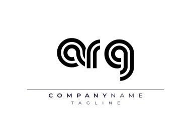 ARG Yaratıcı Eşsiz Modern Harf Logosu Tasarımı. Benzersiz bir harf dizaynına sahip stilize logo, soyut minimalist estetik ve modern cazibe sunar.
