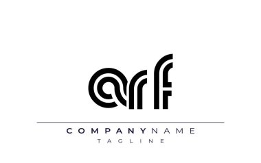 ARF Yaratıcı Eşsiz Modern Harf Logosu Tasarımı. Benzersiz bir harf dizaynına sahip stilize logo, soyut minimalist estetik ve modern cazibe sunar.