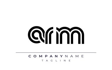 ARM Yaratıcı Eşsiz Modern Harf Logosu Tasarımı. Benzersiz bir harf dizaynına sahip stilize logo, soyut minimalist estetik ve modern cazibe sunar.