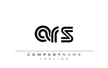 ARS Yaratıcı Eşsiz Modern Harf Logosu Tasarımı. Benzersiz bir harf dizaynına sahip stilize logo, soyut minimalist estetik ve modern cazibe sunar.