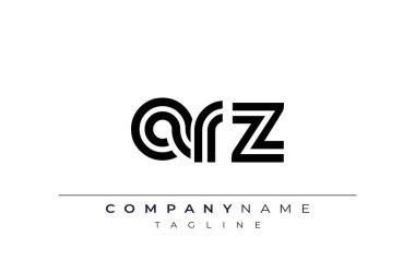 ARZ Yaratıcı Eşsiz Modern Harf Logosu Tasarımı. Benzersiz bir harf dizaynına sahip stilize logo, soyut minimalist estetik ve modern cazibe sunar.