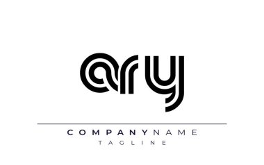 ARY Yaratıcı Eşsiz Modern Harf Logosu Tasarımı. Benzersiz bir harf dizaynına sahip stilize logo, soyut minimalist estetik ve modern cazibe sunar.