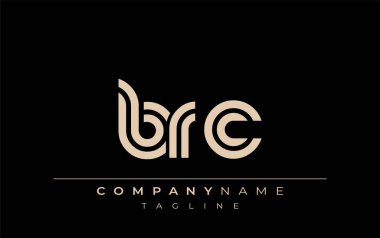 BRC Yaratıcı Eşsiz Modern Harf Logosu Tasarımı. Benzersiz bir harf dizaynına sahip stilize logo, soyut minimalist estetik ve modern cazibe sunar.