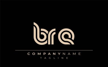 BRE Yaratıcı Eşsiz Modern Harf Logosu Tasarımı. Benzersiz bir harf dizaynına sahip stilize logo, soyut minimalist estetik ve modern cazibe sunar.